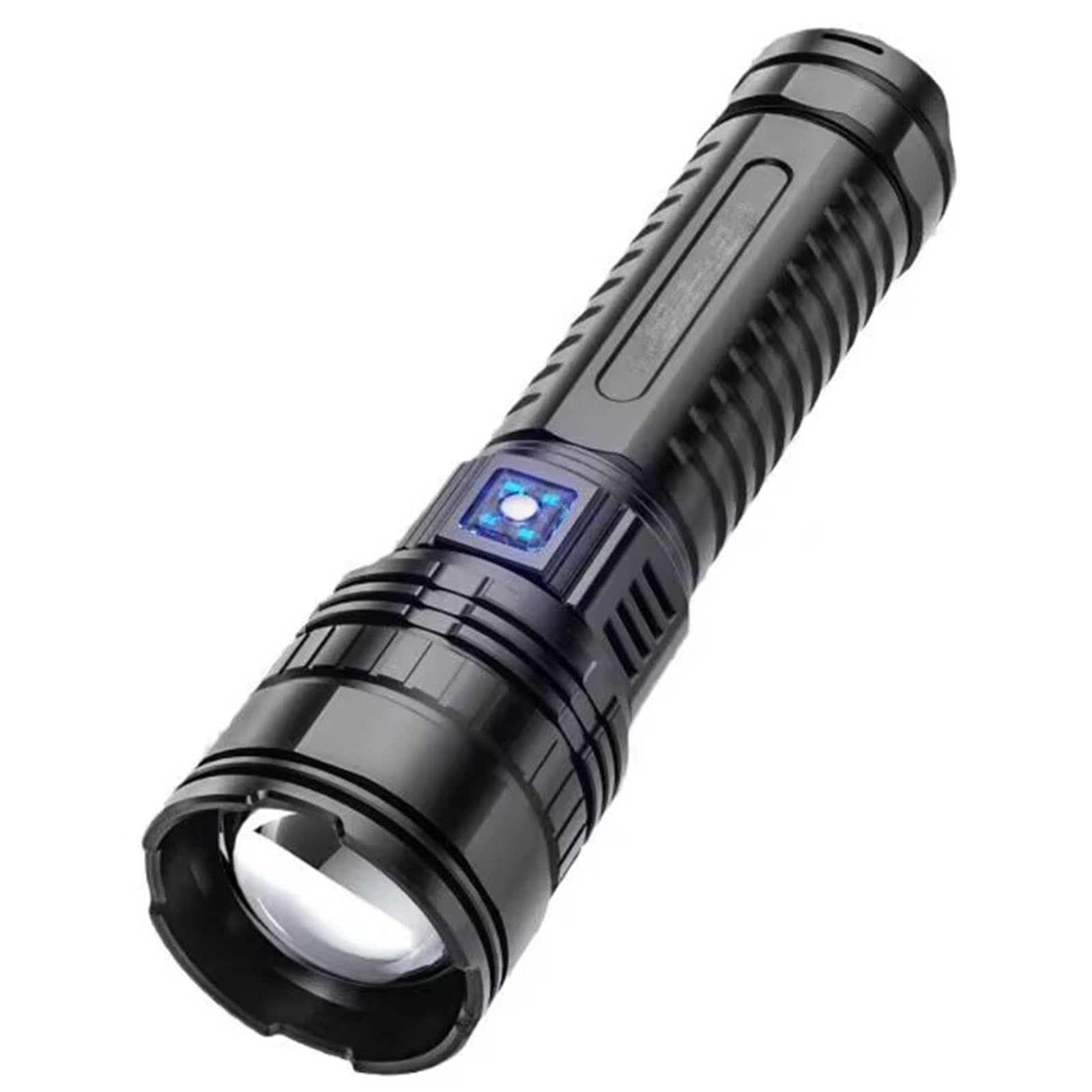 Rechargeable Torch, Bright LED Flashlight Powerful Tactical Torch Emergency Camping Spotlights with Tail Light for Camping,Hiking