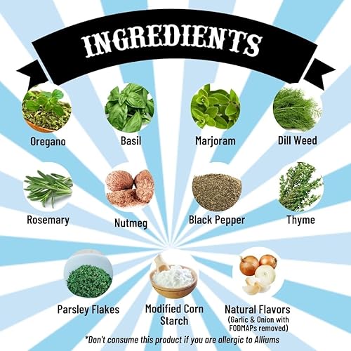 Miniatura 4 de Smoke n Sanity SnS Condimento griego - Certificado Monash bajo FODMAP - Sin sal - Sin gluten - Certificado Kosher - Sin lácteos - Alimentos bajos en