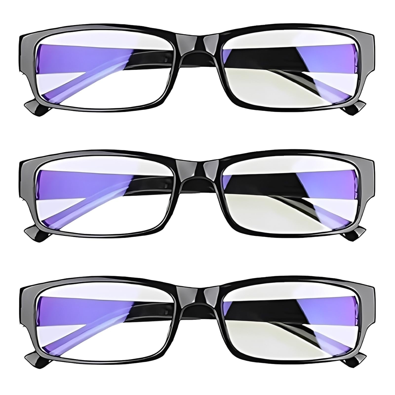 3 Pairs Set Reading Glasses for Women, Reading Light Magnifying Glass Glasses for Women, Multi-Distance Vision Correction for Digital Screens and Reading, with Versatile Optical Design-image-38