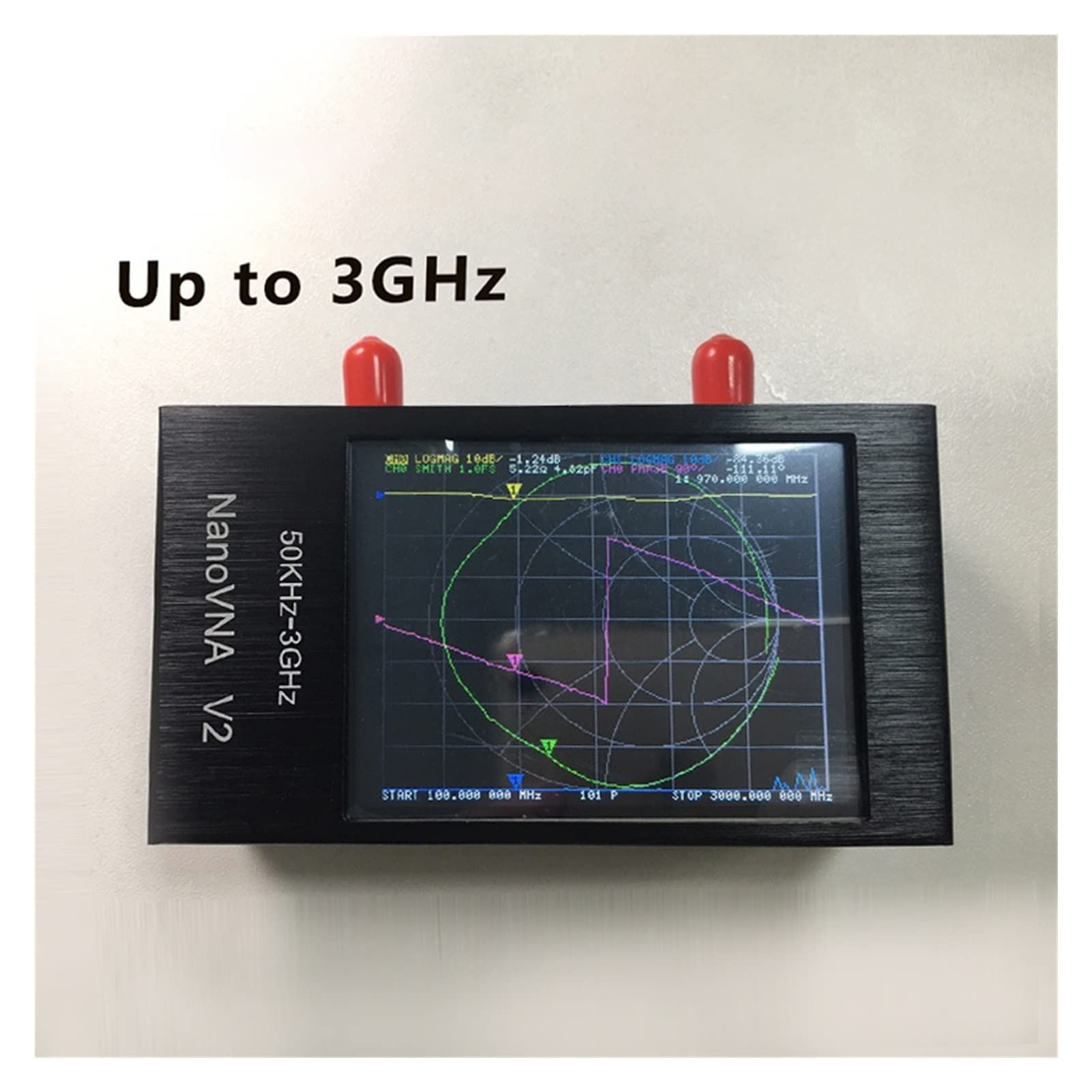 Netzwerkanalysator, Antennenanalysator 2,8 Zoll Berührungsbildschirm 3G Vektor Netzwerkanalysator S-A-A-2 VNA V2 Antennenanalysator Shortwave HF VHF UHF Mit Wohnraum