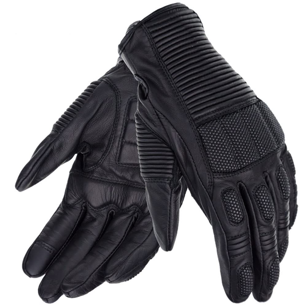 Special Gloves for Motorcycle Riding Mens and Womens Winter Riding Leather Gloves Windproof and Drop-Proof Retro Motorcycle Rider