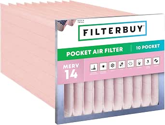 Filterbuy 20x25x30 MERV 14 Pleated Air Filter