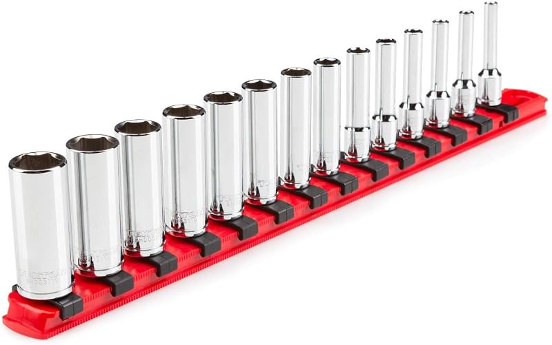 Jogo de Soquetes Profundos TEKTON com Encaixe de 1/4" e Perfil de 6 Pontos, 14 Peças | SHD90113