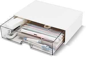 Spacious Desk Drawer, Transparent Desk Box for Ultimate Office Organization