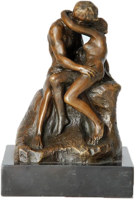 Toperkin The Kiss Bronze Statues Sculptures Home Decor Rodin Metal Figurines TPE-186