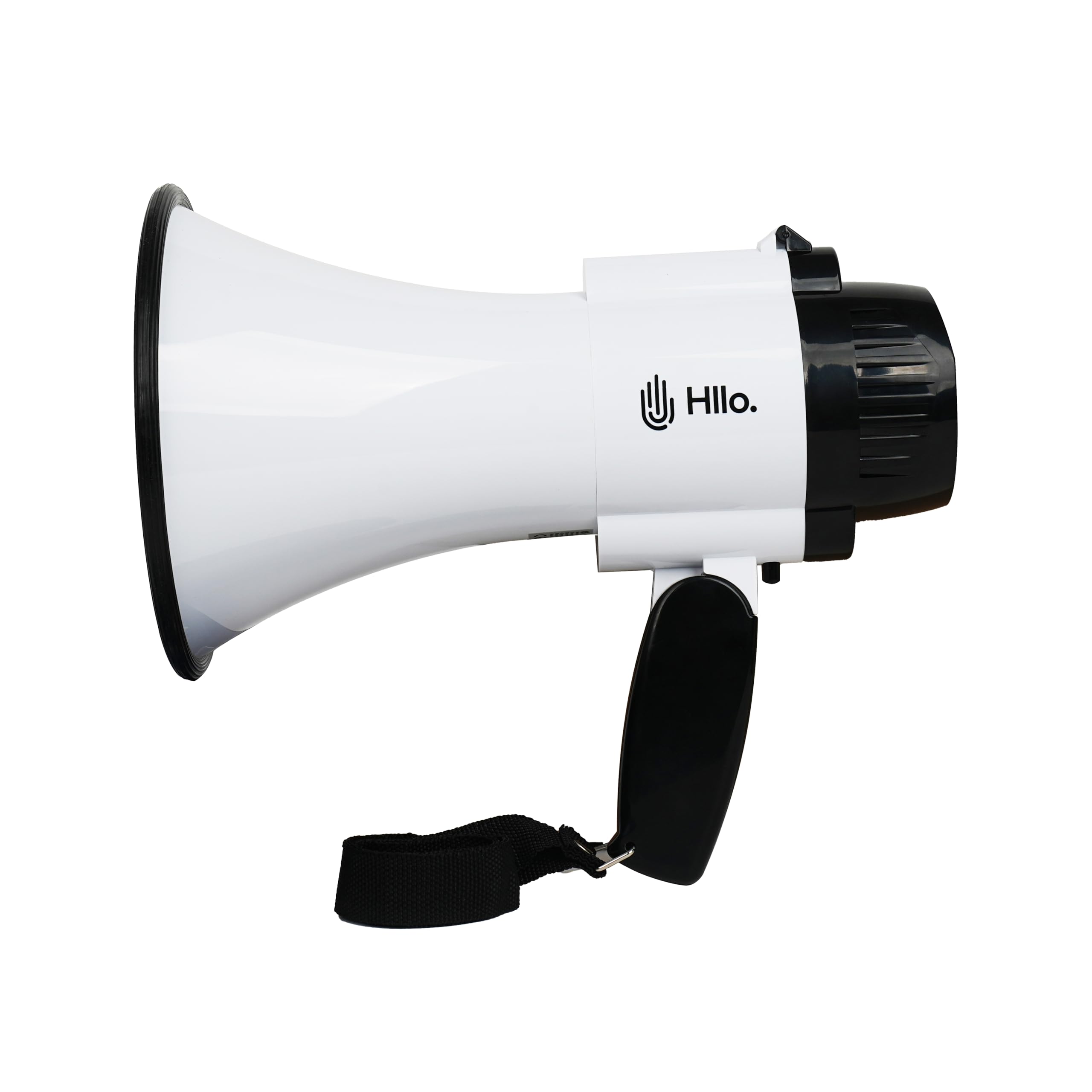 Pequeño Megáfono 108dB con Sirena, Control de Volumen, Alcance 200m, 4 Pilas D