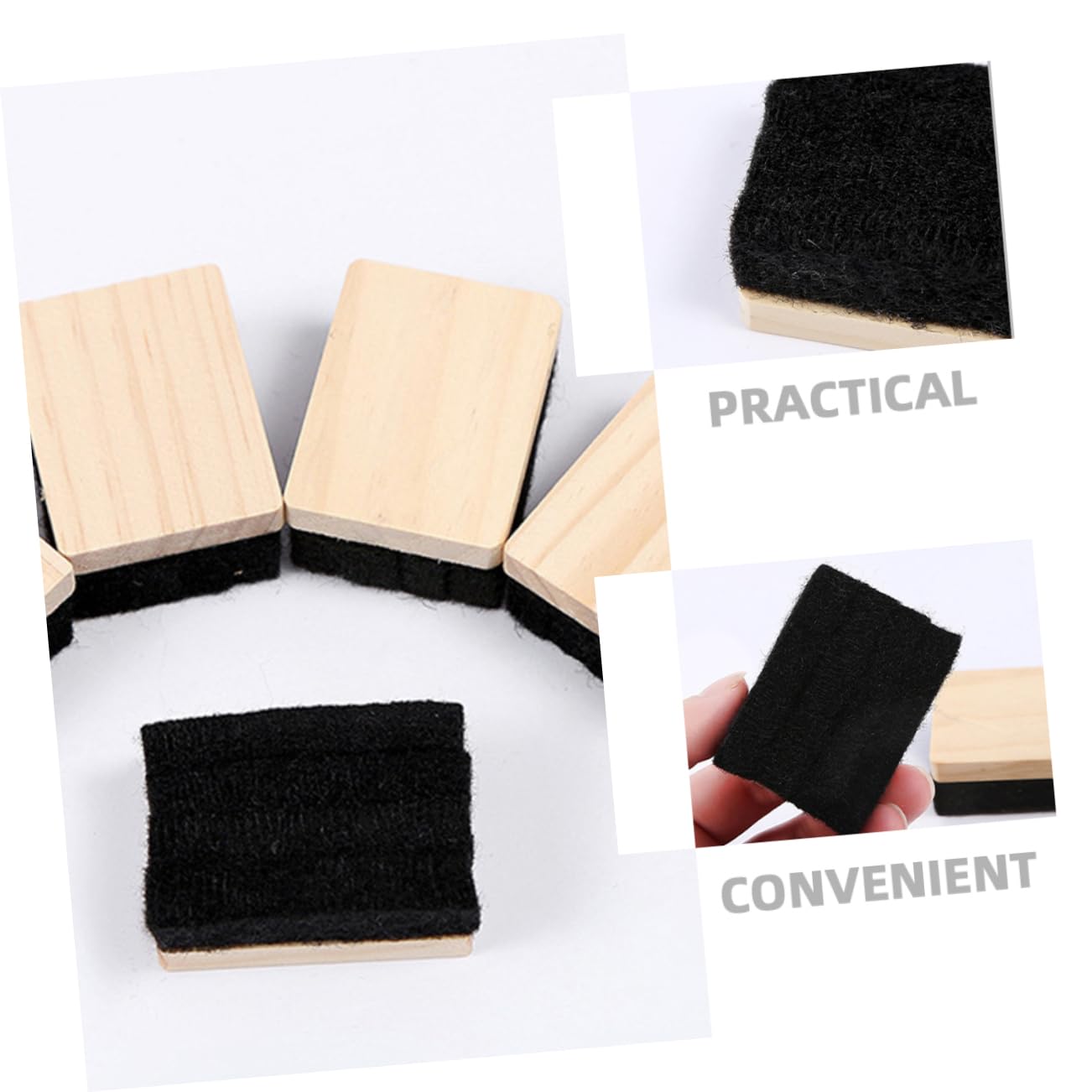Housoutil 4 Ensembles Effaceurs De Tableau Miniatures Feutre Pour Nettoyage Des Tableaux Scolaires Classe 10 Pièces * 4