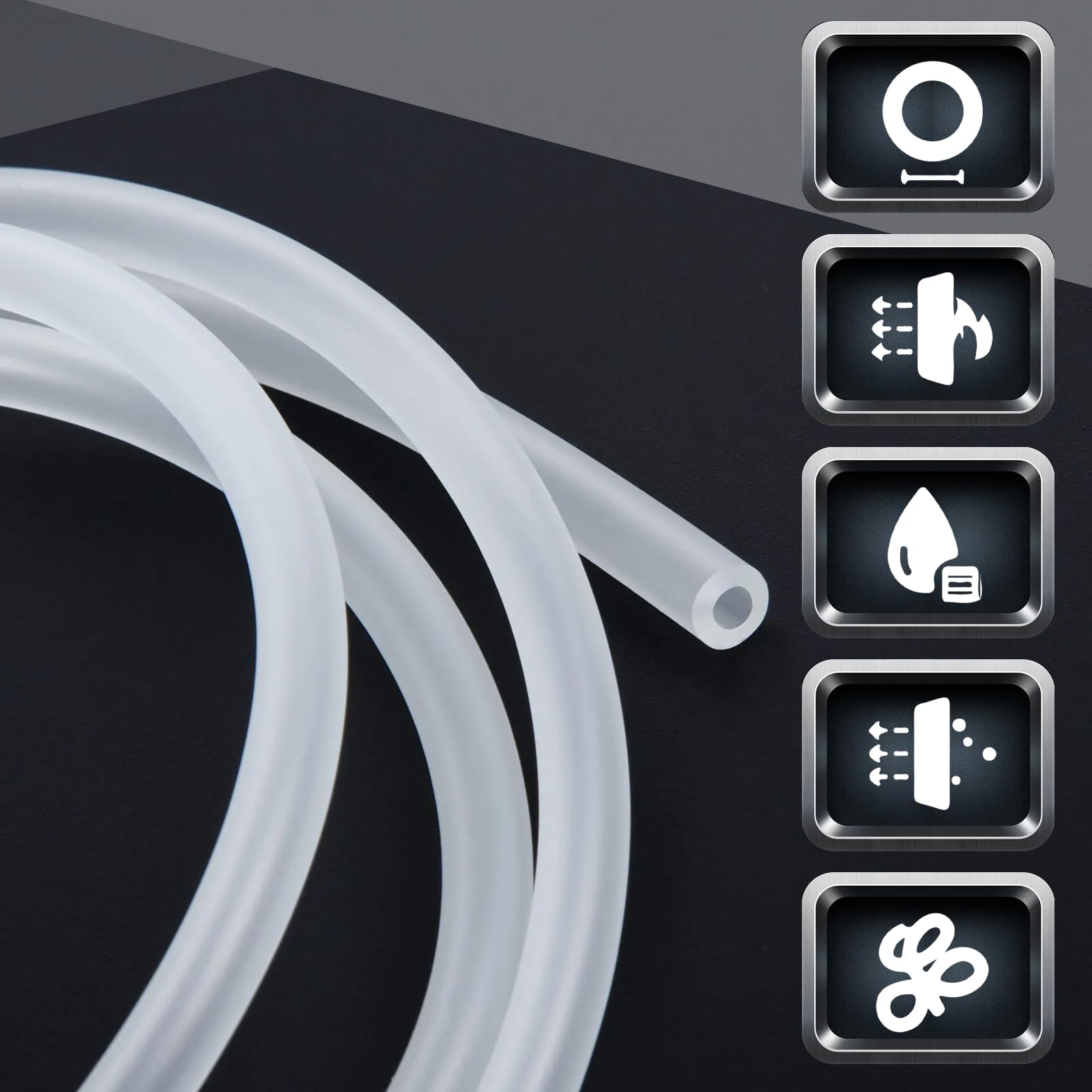 Ieron Tube Bowden En Téflon PTFE De 2 M (OD 4,0 Mm/ID 3,0 Mm) Tuyau De Filament De 3 Mm Pour Imprimante 3D