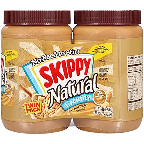 SKIPPY Creamy Natural Peanut Butter, 40oz Twin Pack Cover