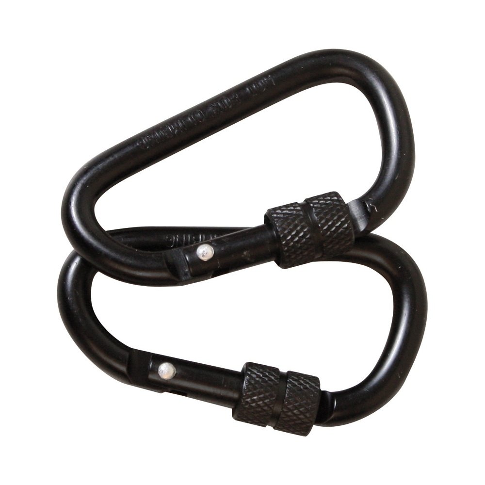 Kombat 8mm Screw Gate Locking Carabiners 8cm