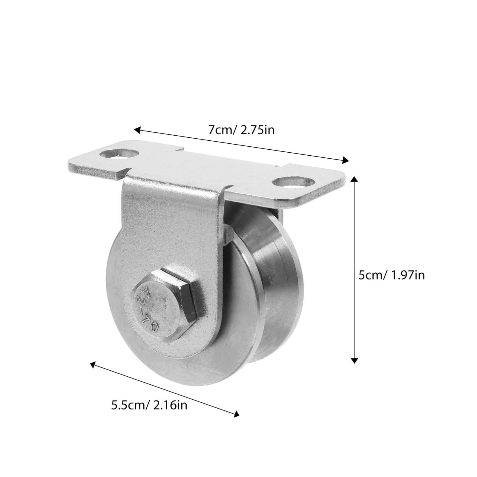 PRETYZOOM 2 Pezzi Pulegge da Parete in Acciaio Inossidabile con Cuscinetti Integrati, Pulegge a V per Sistemi di Carrucole e Porte Scorrevoli, Uso Versatile e Funzionamento Fluido