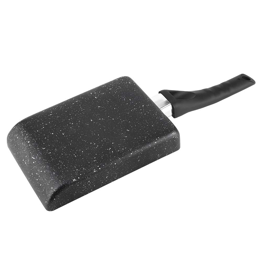 Tamagoyaki Casseruola Rettangolare Antiaderente Manico in Plastica