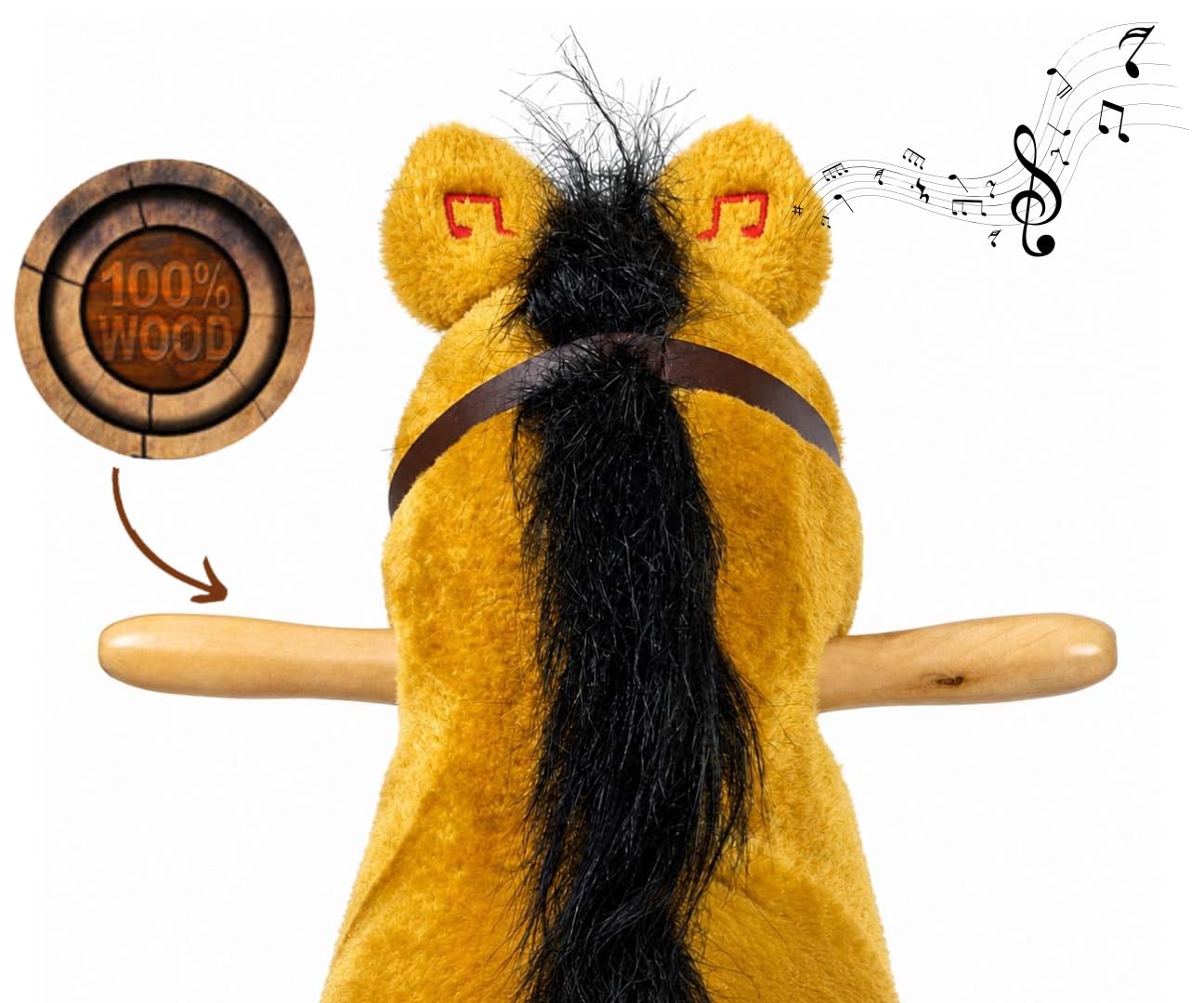Milly Mally Teddy koń na biegunach, interaktywna, pluszowa zabawka
