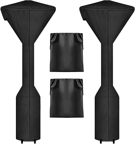 Miniatura 19 de OutdoorLines Fundas impermeables para calentadores de patio al aire libre con cremallera y bolsa de almacenamiento, a prueba de polvo, resistente a