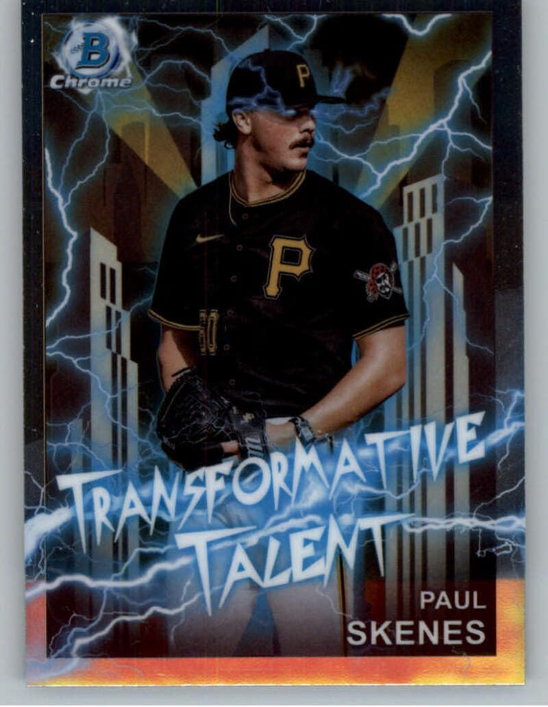 2023 Bowman Draft Transformative Talent Baseball #TT-20 Paul Skenes Pittsburgh Pirates Official MLB Trading Card (Stock Photo Shown, Card in Near Mint to Mint Condition)