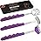 Yeipis 3 Pack Different Back Scratcher Metal Portable Telescoping Back scratchers with Rubber Handles, Extendable Back Massager Tool with Beautiful Box Stocking Stuffers for Men WomenPurple