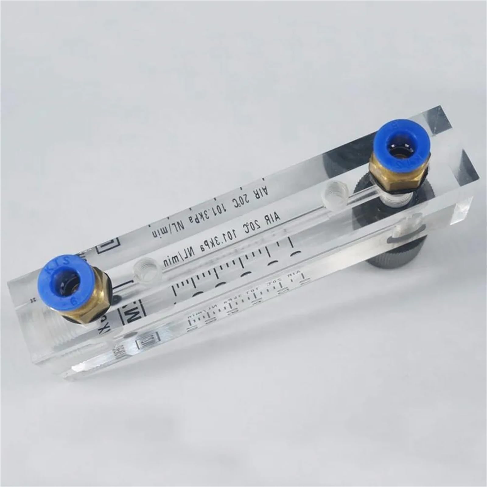 0,1–35 l/min, 6–400 ml/min, passend for 6/8/10/12 mm Rohr, anpassen, Luft-Stickstoff-Durchflussmesser, Rotameter mit Steuerventil LZT-6T(6-60ml Per Min,Tube OD 6mm)