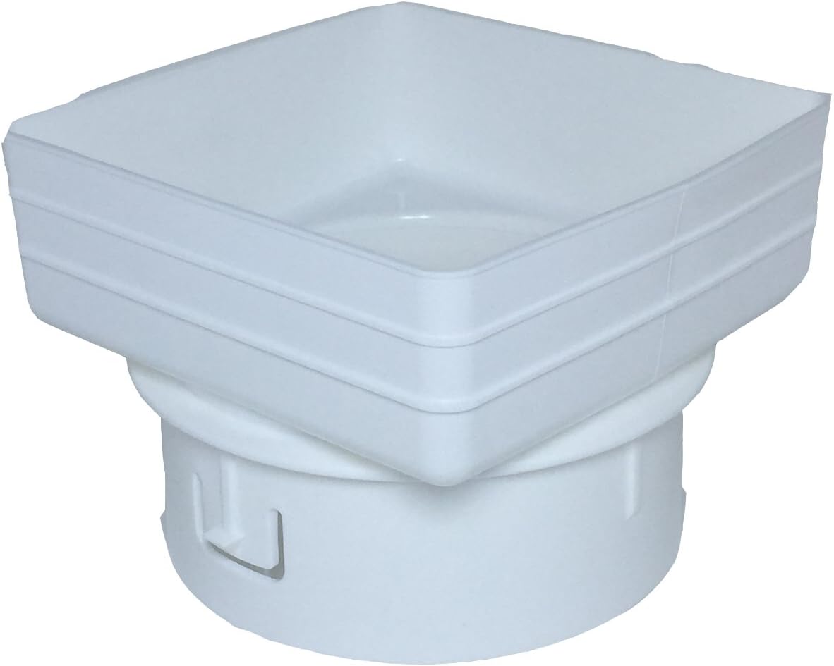 Universal Downspout to Drain Pipe Tile Adapter (6x6x6