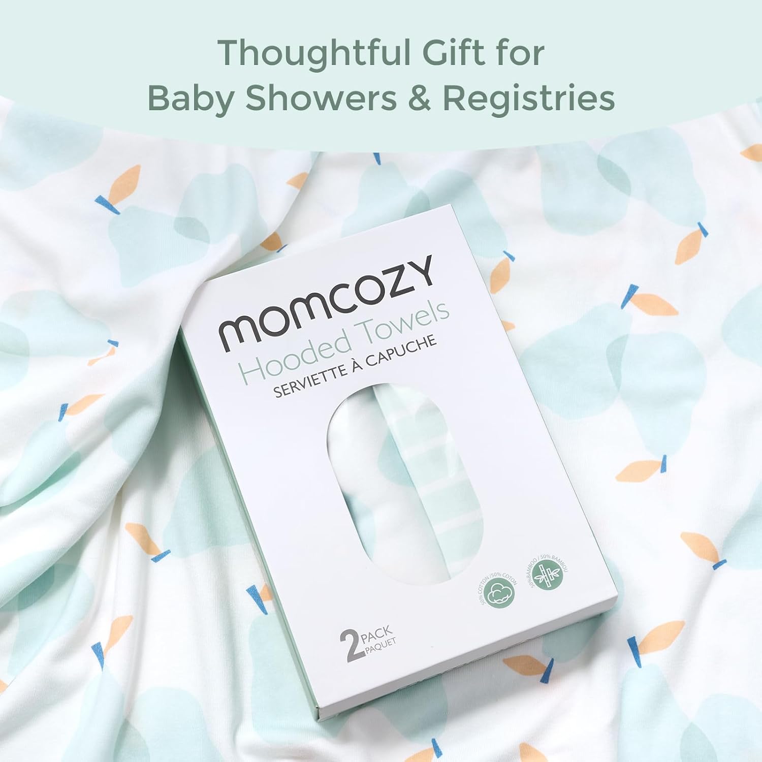 Momcozy Baby Towel with Hooded - Ultra Soft & Absorbent Large Bath Towel Set for Comfort & Gentle on Baby's Skin - Shower Gift & Bath Essential & Baby Registry Search for Newborn,Infant,Toddler,Kids - Image 6