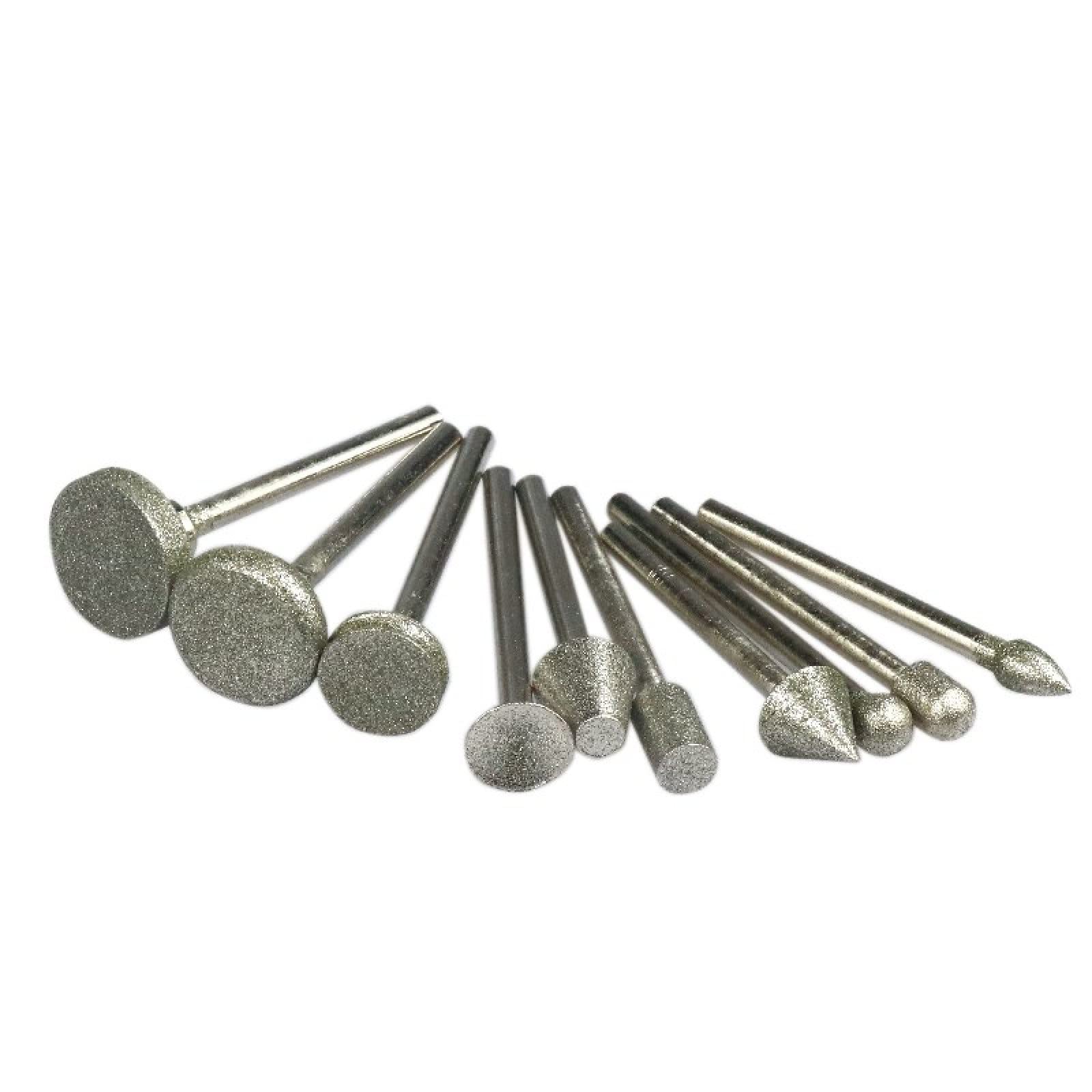 50-teiliges Diamant-Schleifkopf-Set 3,0-mm-Schaft-Schleifstifte Für Abrasive Rotationswerkzeuge Schleifkopf-Diamant-Frässtift-Set