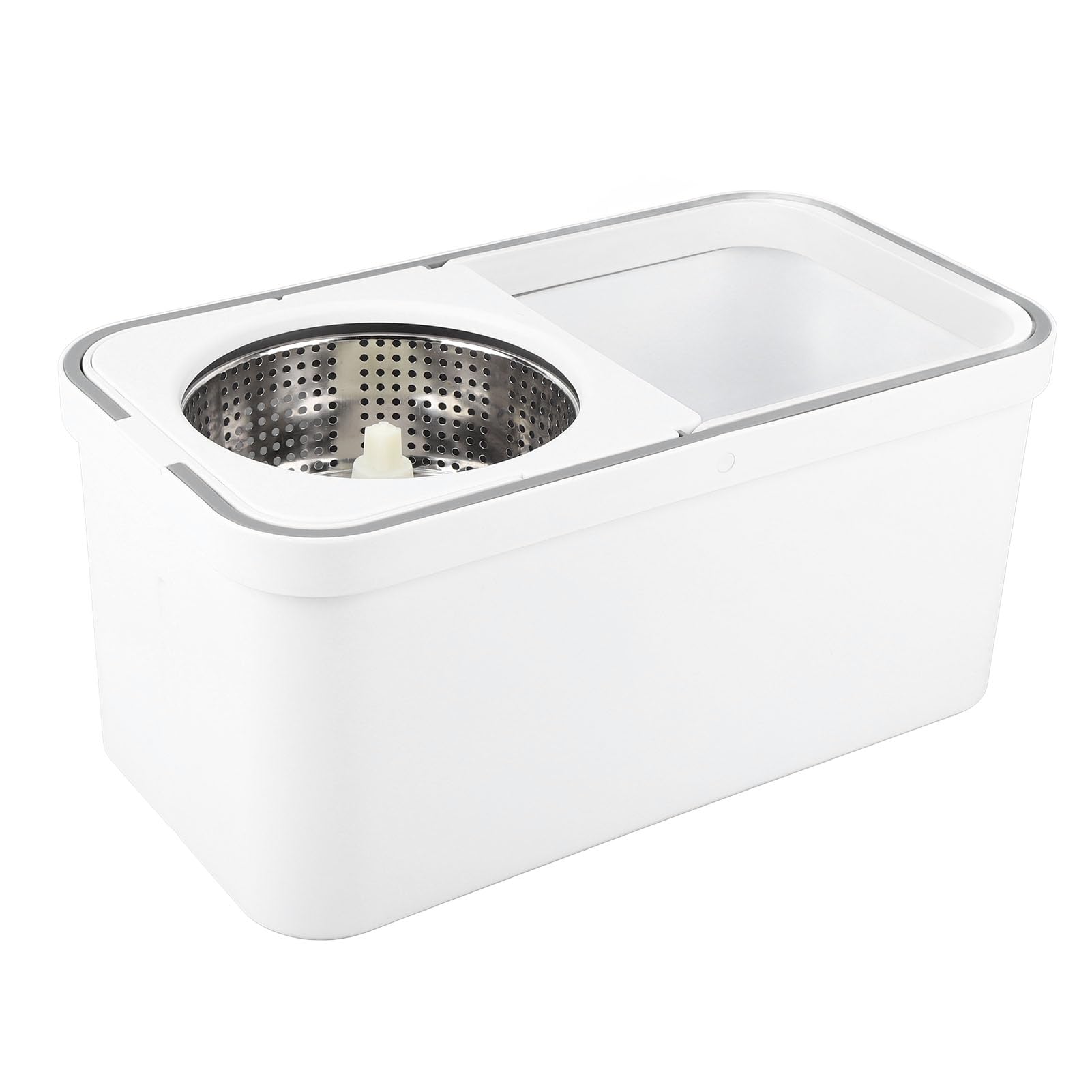 Cubo de Trapeador Giratorio con Juego de Escurridor, de Limpieza de Piso con Cubo de Trapeador Giratorio de 360 ​​Grados con Cabezal de Microfibra y Mecanismo de Escurridor,