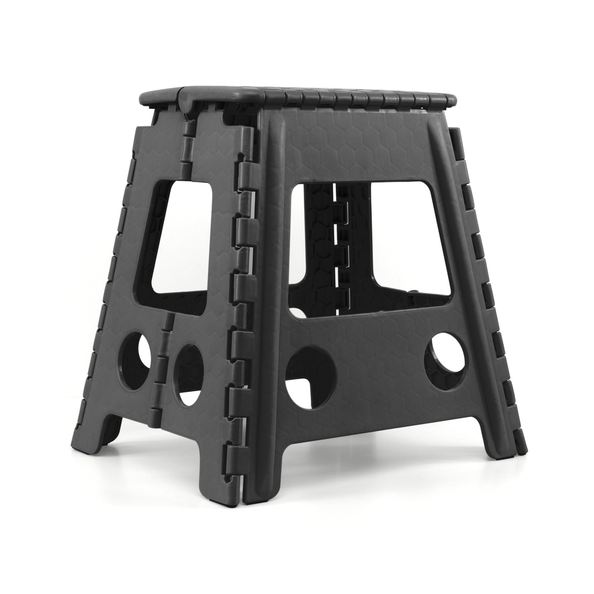 thesecrethome.es - Multi-Purpose Folding Stool – Non-Slip Ladder for Kitchen or Bathroom – Footrest for Children – Great Variety of Sizes and Colours – Black (Height 39 cm x Length 29 cm)