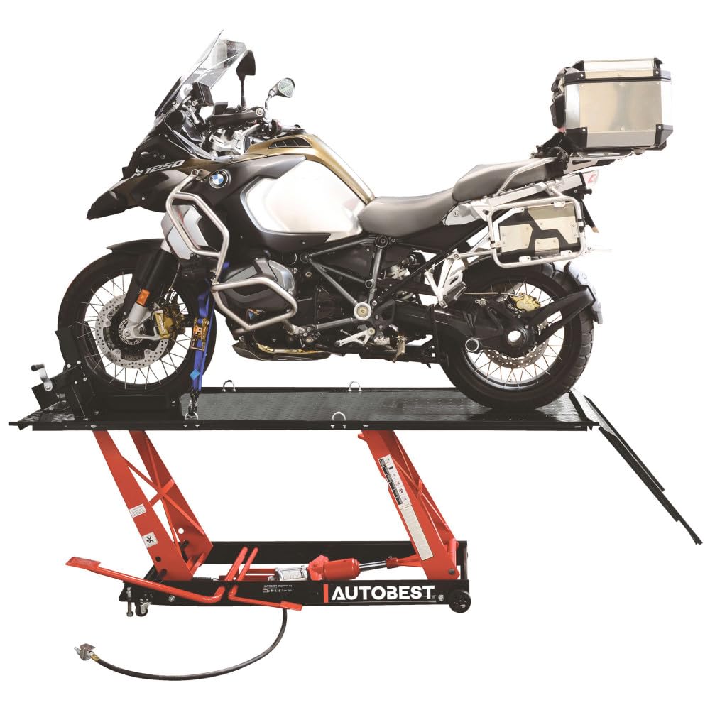 Table levage moto pneumatique 450 kg - Hauteur de levage de 175 à 700mm