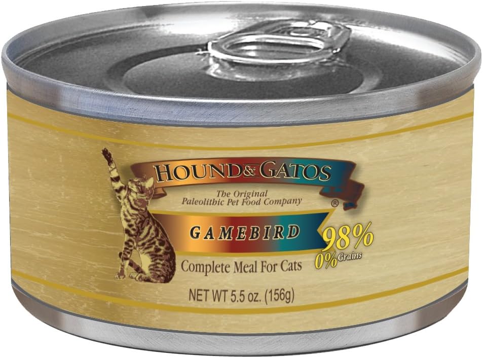 Hound & Gatos Grain-Free Gamebird Canned Cat Food - 5.5 oz (24 can case)