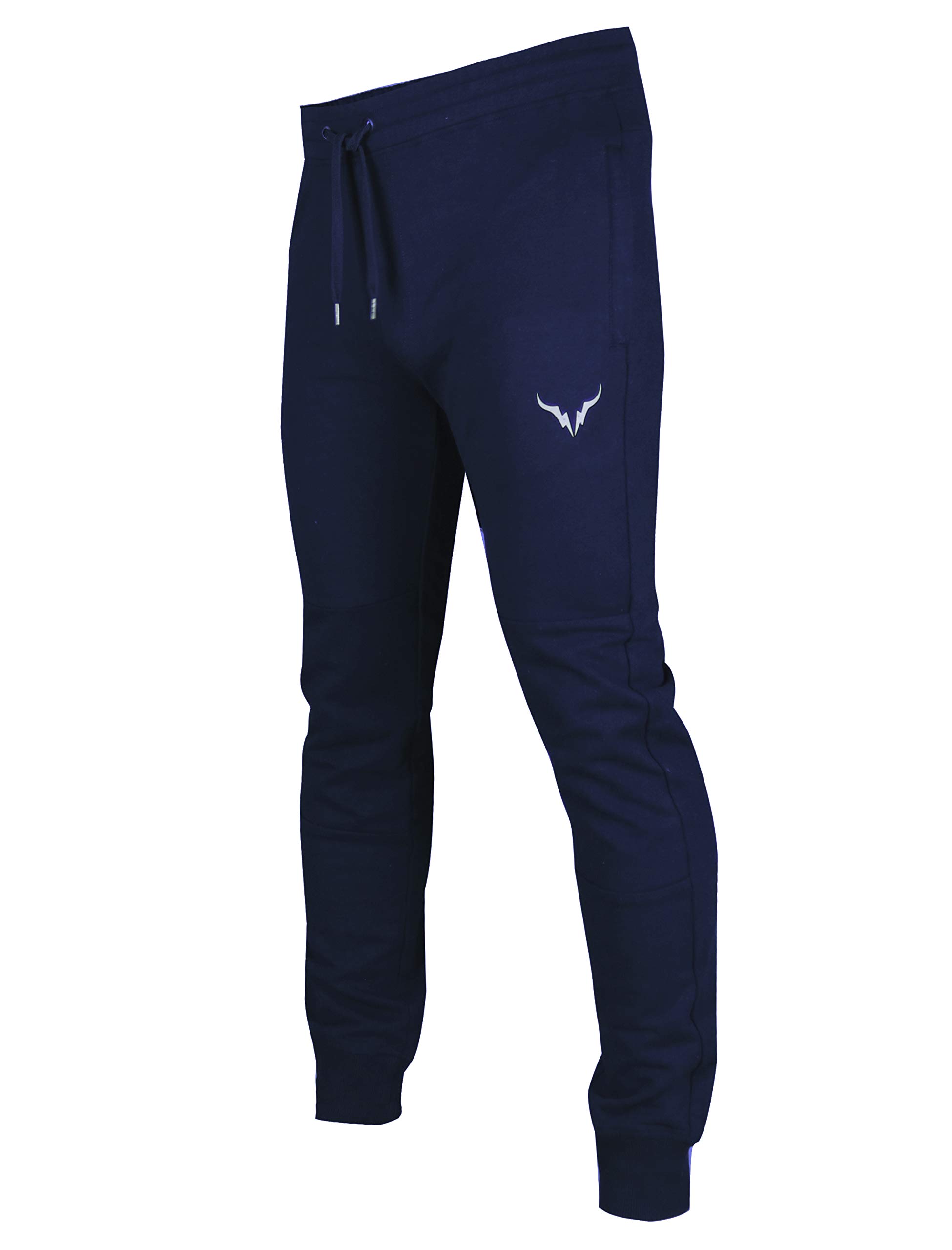 SCREENSHOT Sports Mens Premium Slim Fleece Pants Zipper Pockets - Athletic Jogger Fitness Workout Gym Sweatpants