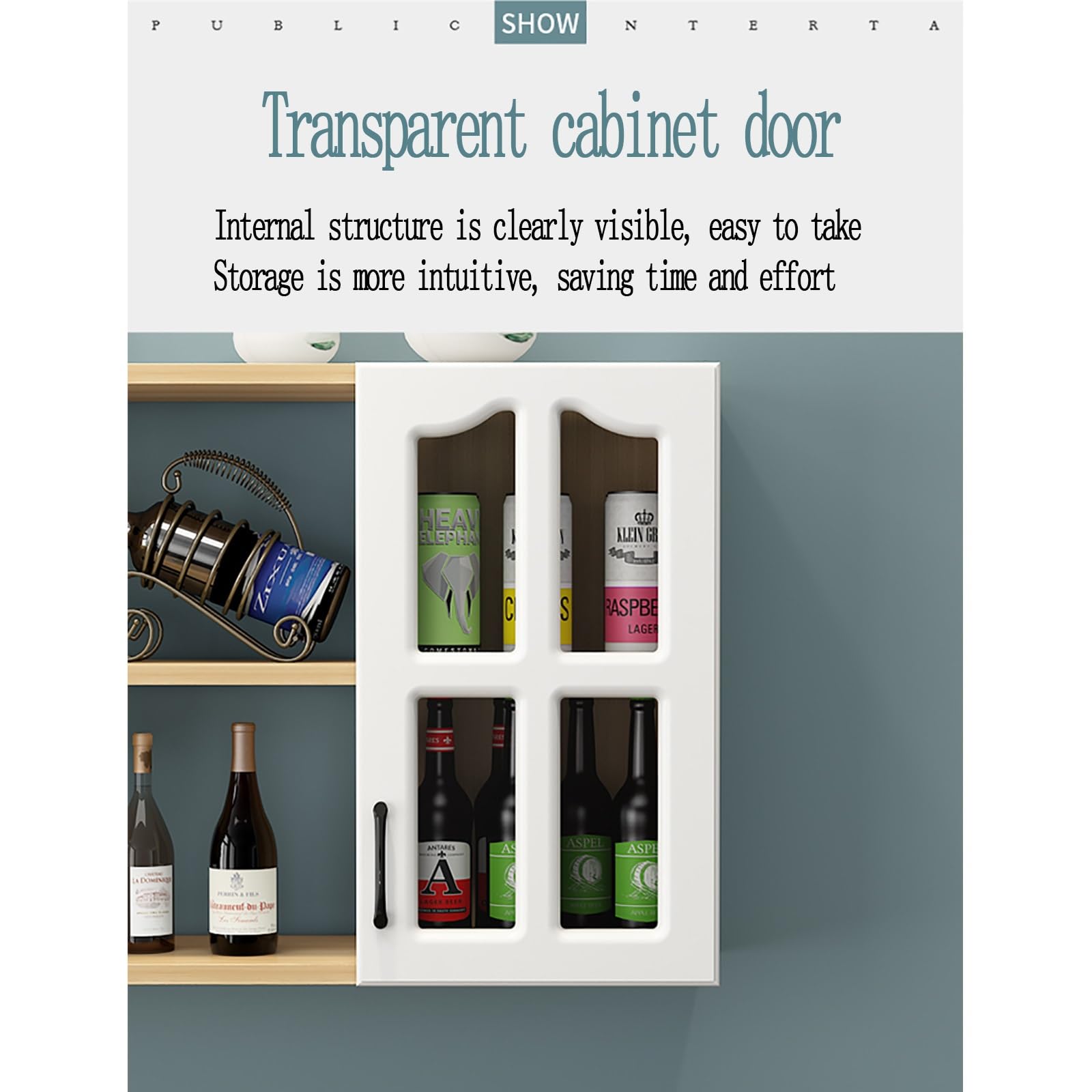 Weinregal, Wandmontiert, Holz-Wand-Weinregal, Flaschenhalter Für Schrank, Hängendes Weinregal Aus Holz, Weinlager-Präsentationsregal Für Haus, Bar, Küche, Esszimmer(A,47.24 in*9.05 in*23.62 in)