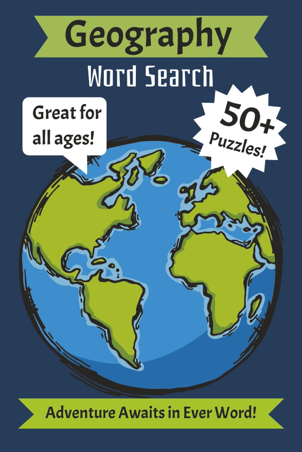 Geography Word Search: Word Searches Puzzles with Easy to Read Print about Geography, Countries, Major Cities and More | 6x9 inches, 120 pages | 60 ... Gift for Vacations, Holidays and Relaxation