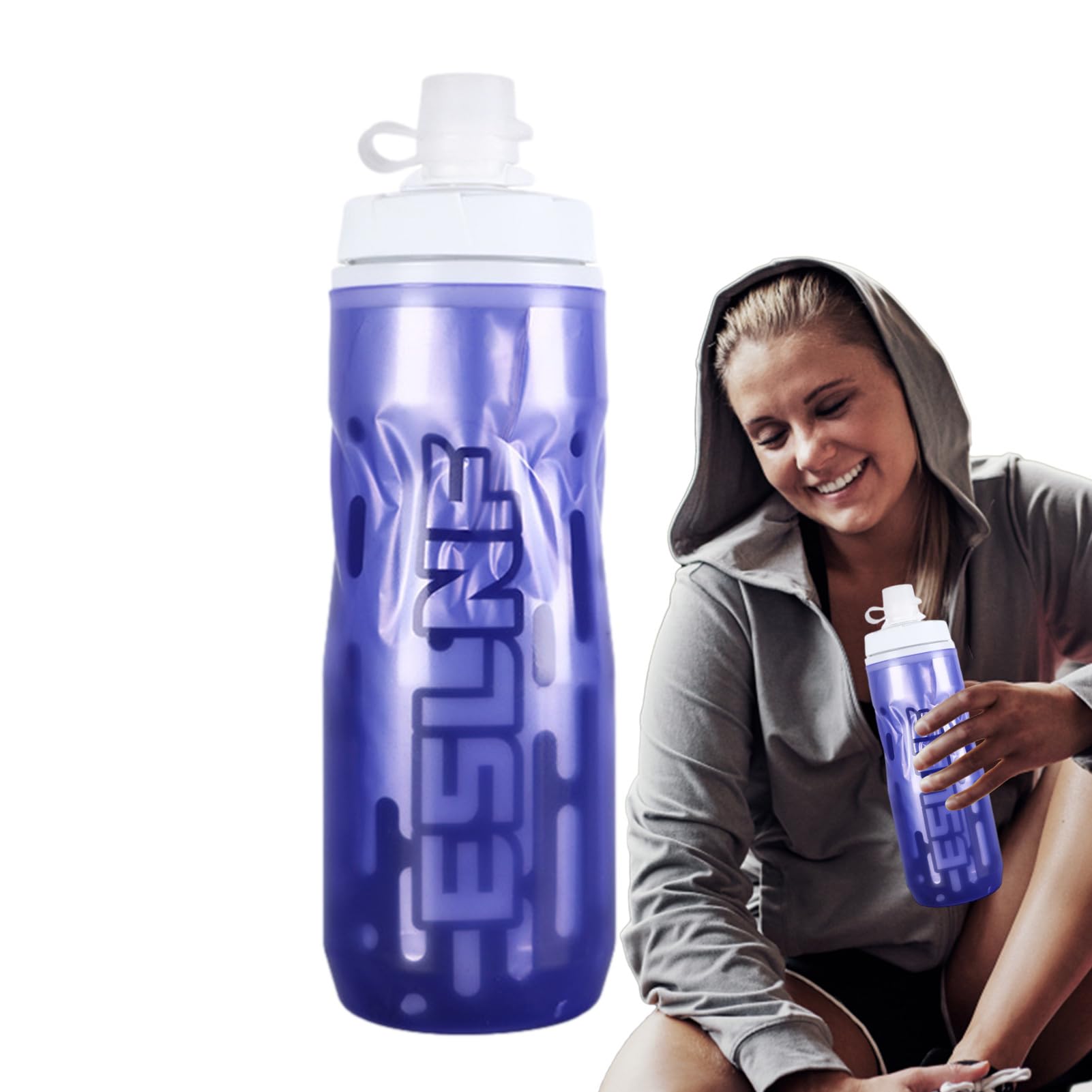 Wasserflasche für Fahrrad, Fahrradwasserflasche,Doppelschichtige