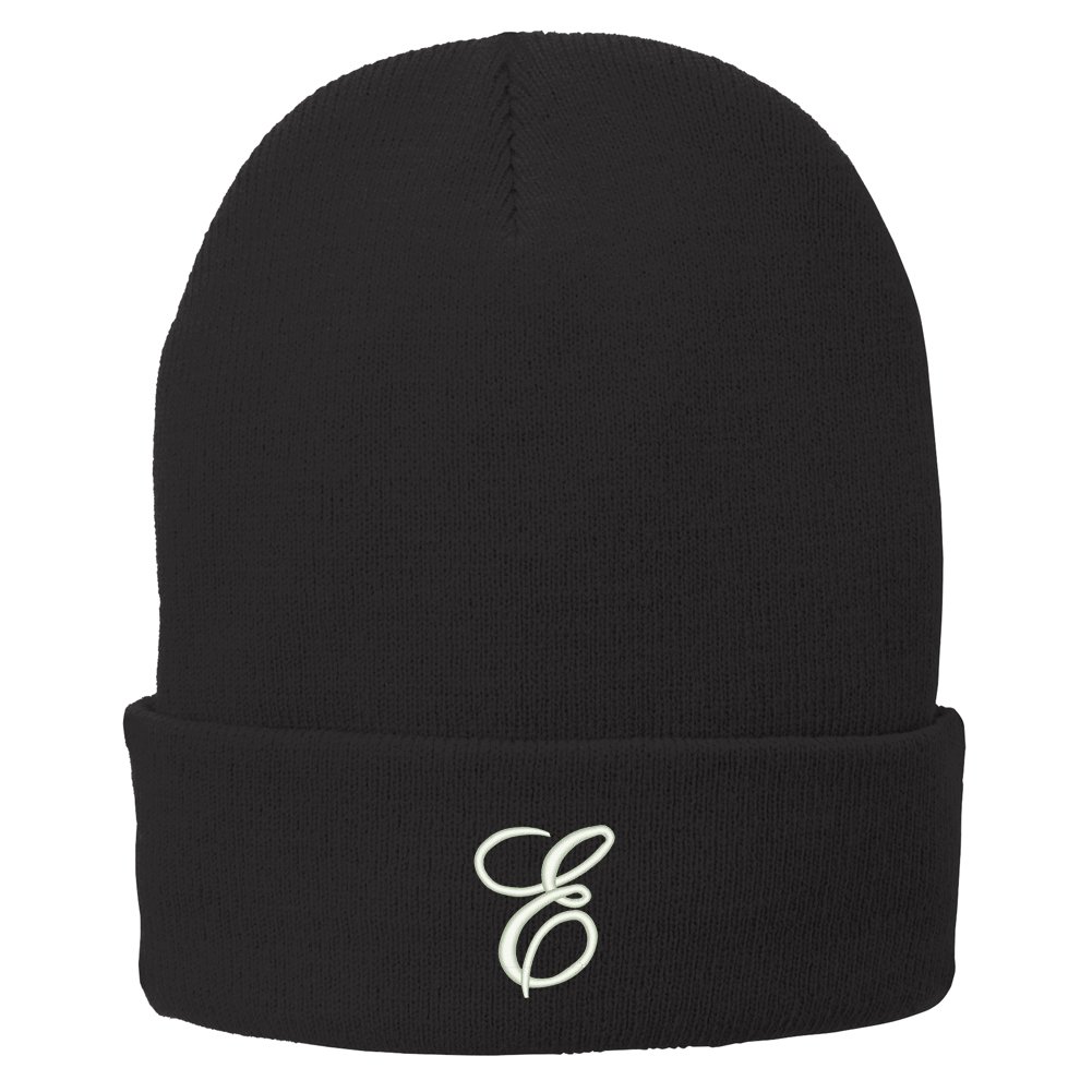Trendy Apparel ShopLetter E Embroidered Winter Knitted Long Beanie