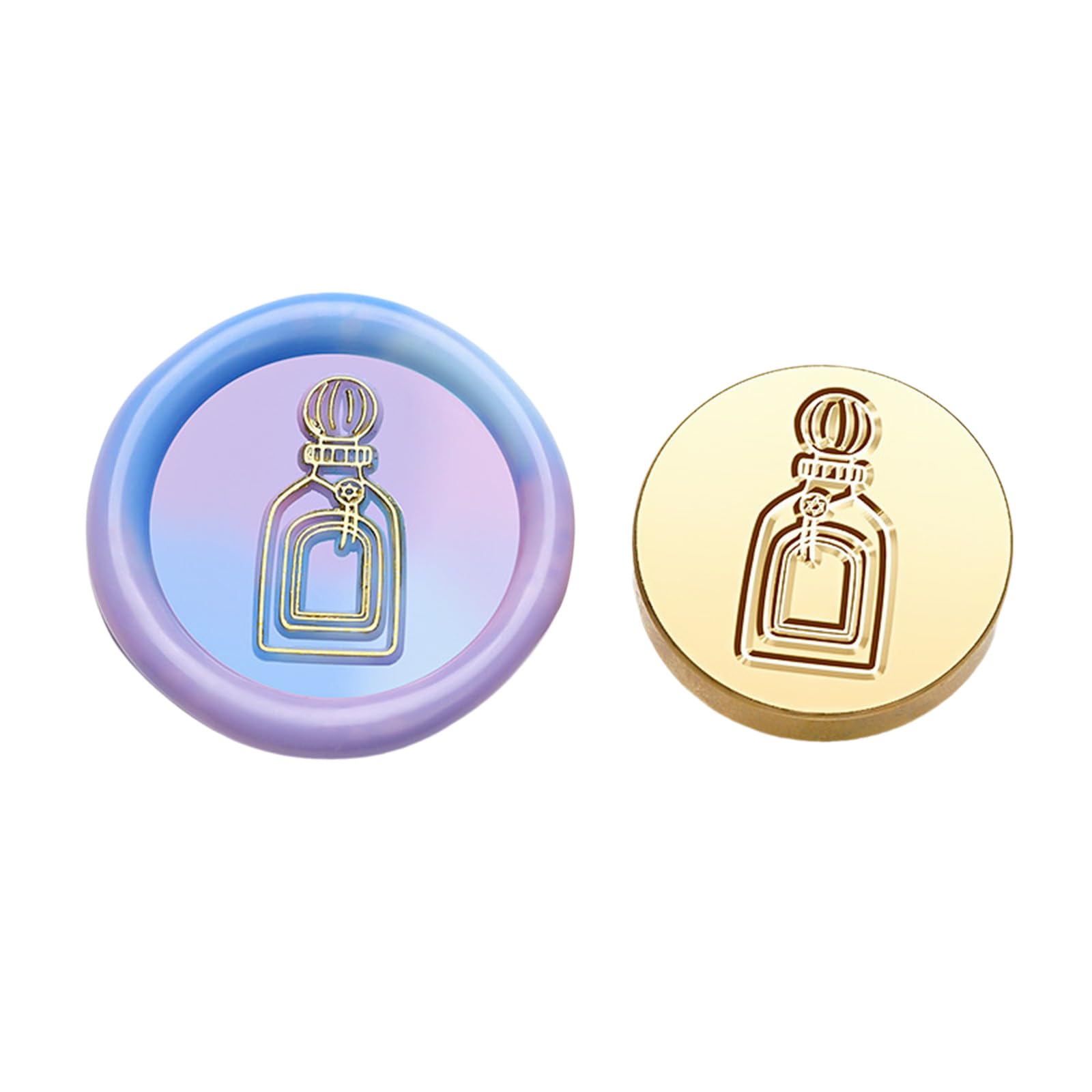 YWLUUOO Bottle Textured Wax Stamp Head, Bottle Theme Wax Seal Stamp Head Replacement for Invitations Letter Envelope Gift Wrap Unique