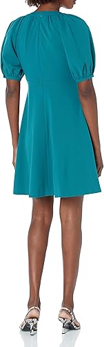 Vista 2 de Calvin Klein Vestido de manga corta con cuello en V para mujer