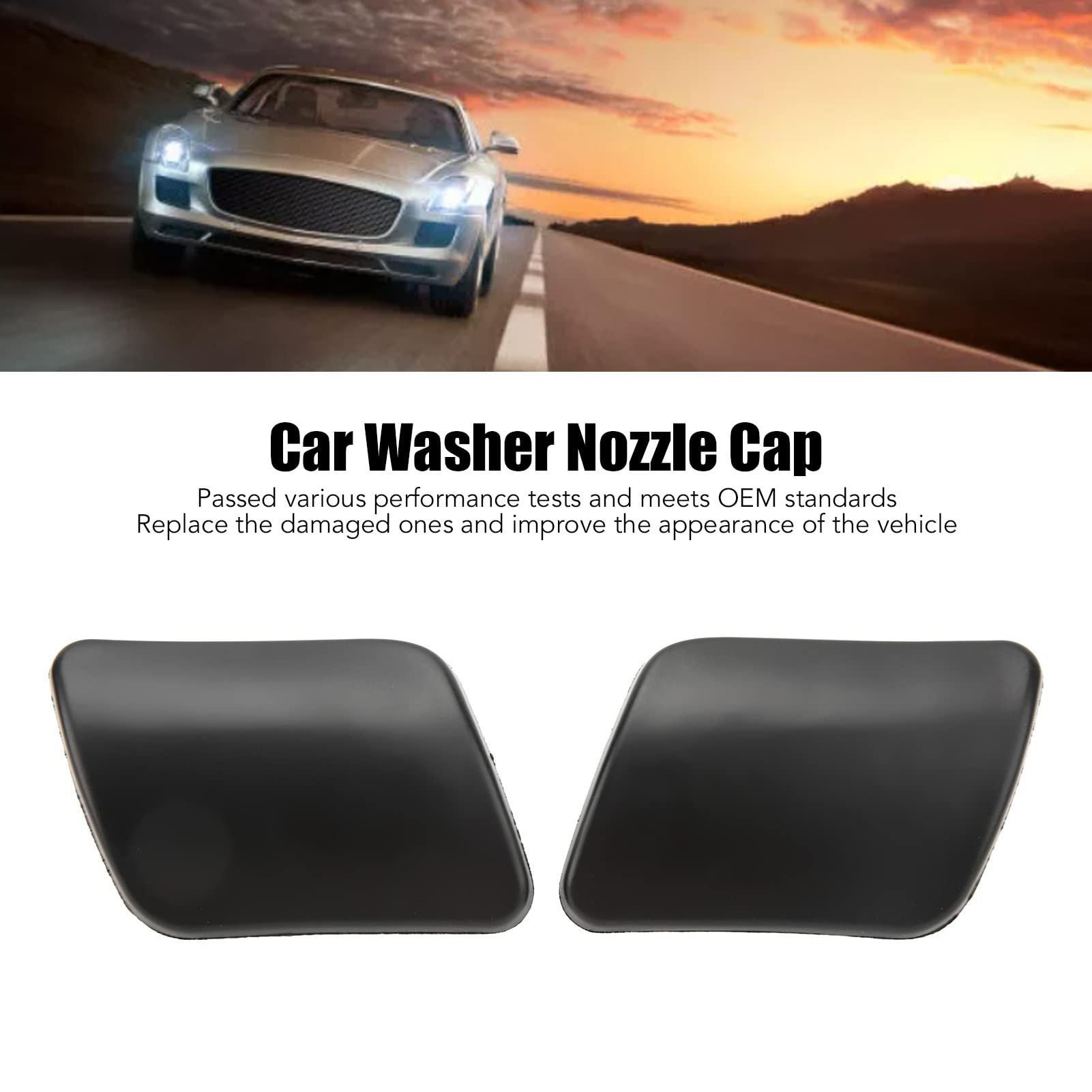 Copriugello Lavafari Per Maserati Granturismo 2008-2017 - Protezione Paraurti Anteriore Sinistro, Nero - Foto 8