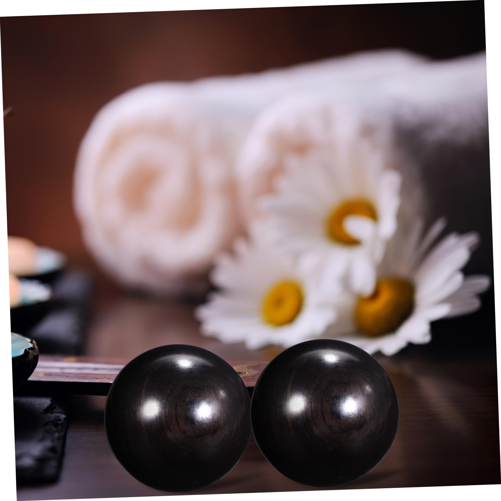 LALAFINA 4stücke Handmassageball Aus Hochwertigem Zitanholz Hand-übungsbälle Zur Muskelentspannung Durchblutung Für Erwachsene Verbesserung Der Flexibilität