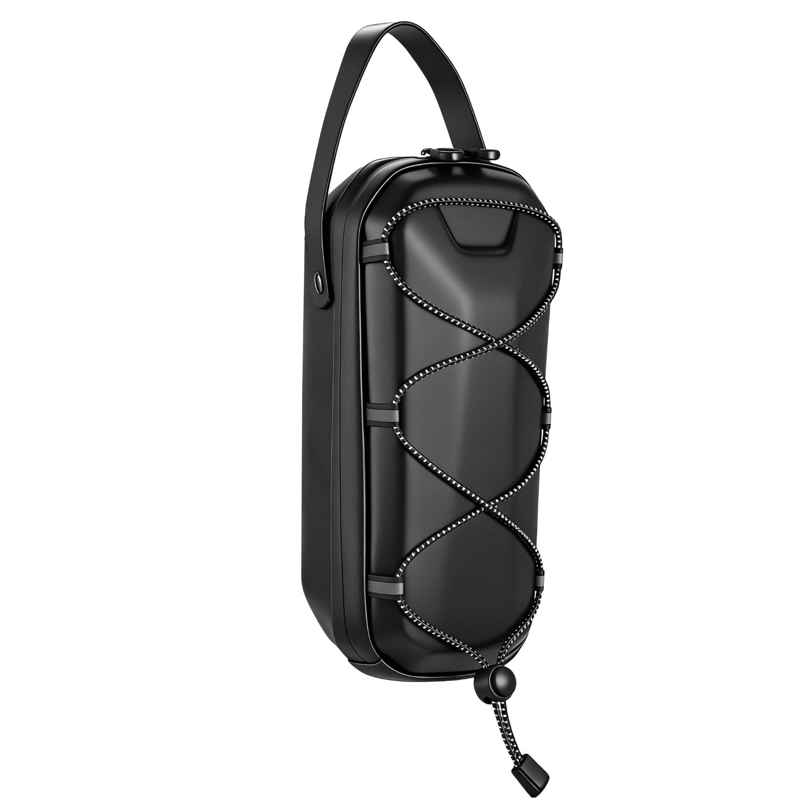 Sac de Rangement Trottinette électrique 3 L, Sac Guidon Coque Rigide EVA, Zips dissimulés, Organiseur Frontal pour téléphone, Chargeur, Outils, Pochette Accessoires pour vélo électrique