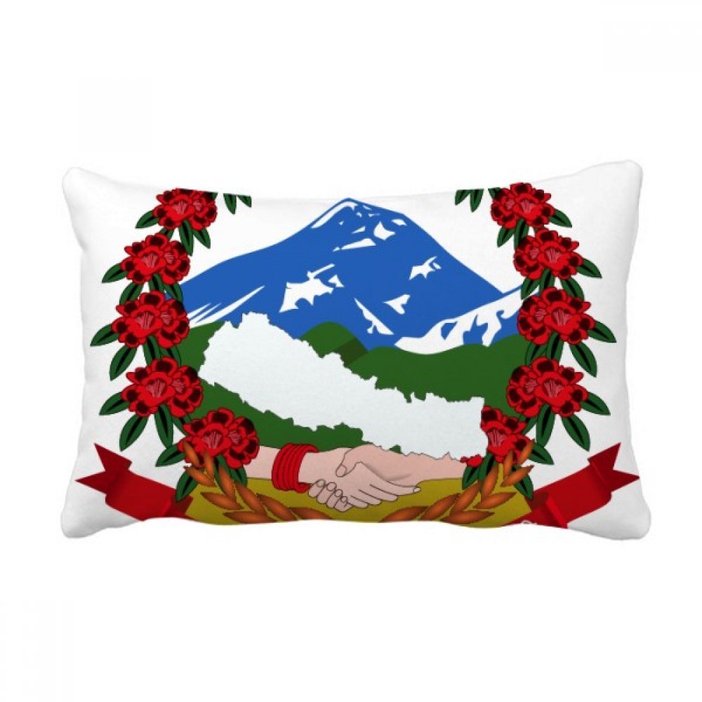 Coussin National du Népal multicolore 16x24 pouces oreiller de soutien