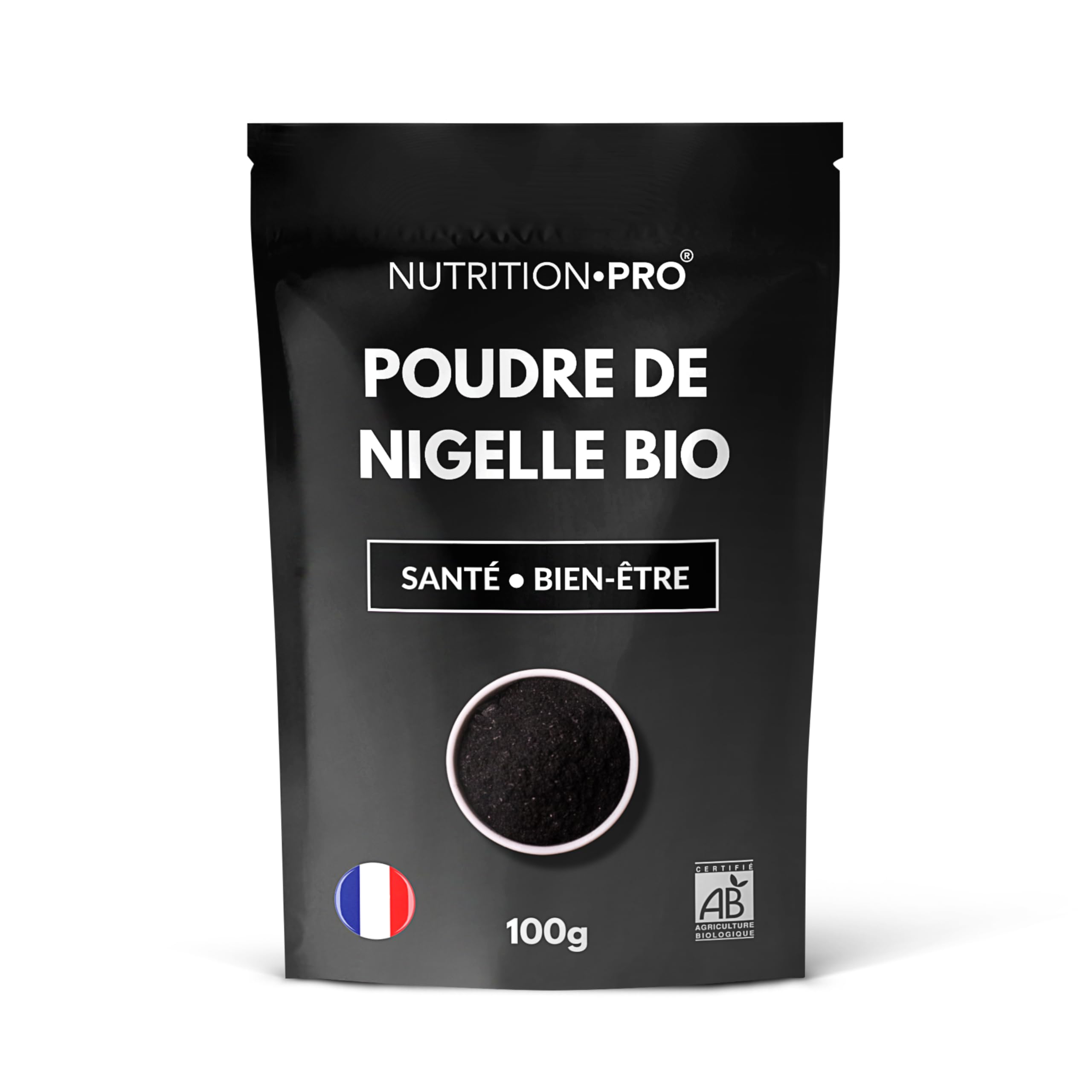 Graines de nigelle bio en Poudre | Pureté certifiée | Qualité supérieure | Agriculture biologique | Fabriqué en France | Nutrition Pro (100, Grammes)