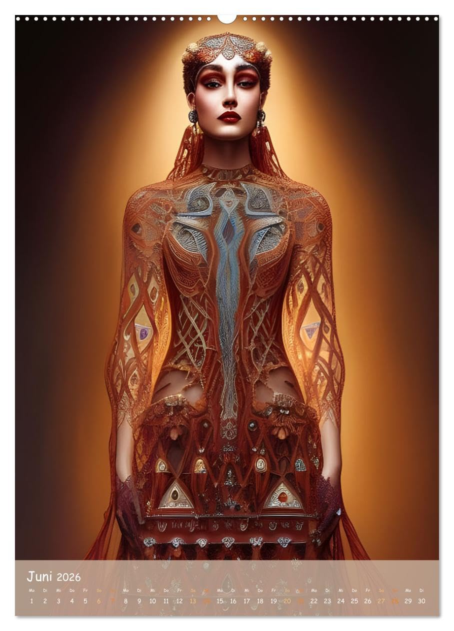 Future Fashion (hochwertiger Premium Wandkalender 2026 DIN A2 hoch), Kunstdruck in Hochglanz: Mode der Zukunft aus der Künstlichen Intelligenz