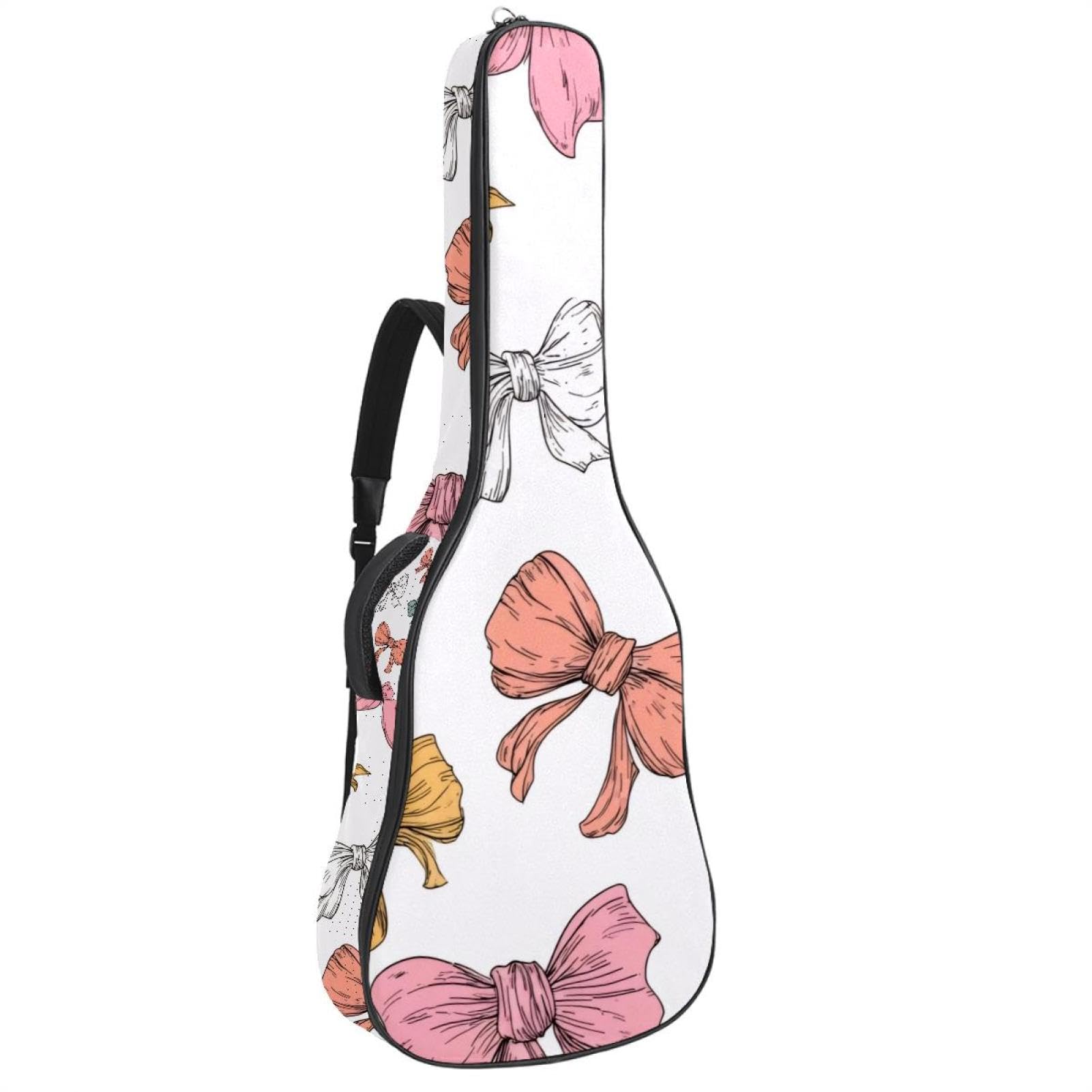 Gitarrentasche in voller Größe, wasserdichte Gitarren-Abdeckung, Tragetasche für akustische klassische E-Gitarren, niedliches Vogelmuster, nahtloses Muster, Mehrfarbig 05, 42.9x16.9x4.7 in, Lässiger