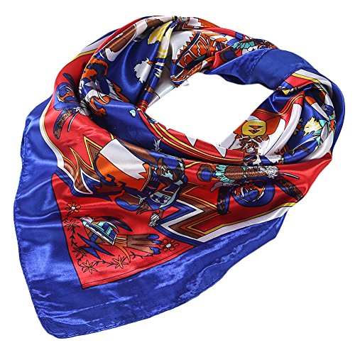Women's Chinese Retro Prints Large Square Scarf Neckerchief 35" * 35"2