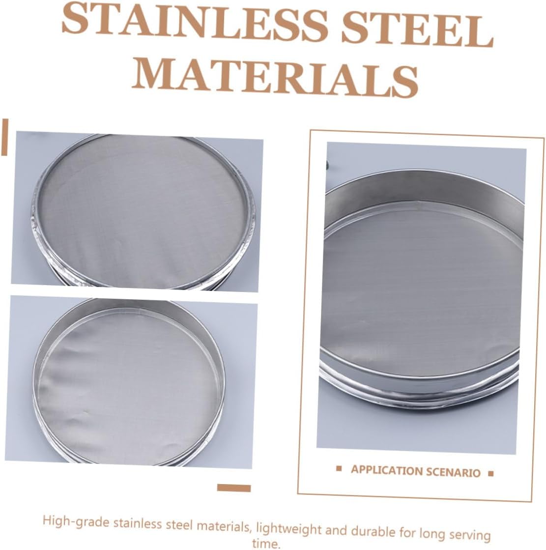 Unomor 35cm Stainless Steel Fine Mesh Sifter Vibrating Garden Sieve for Soil Flour and Powder Sturdy Gardening Tool for Efficient Plant Care