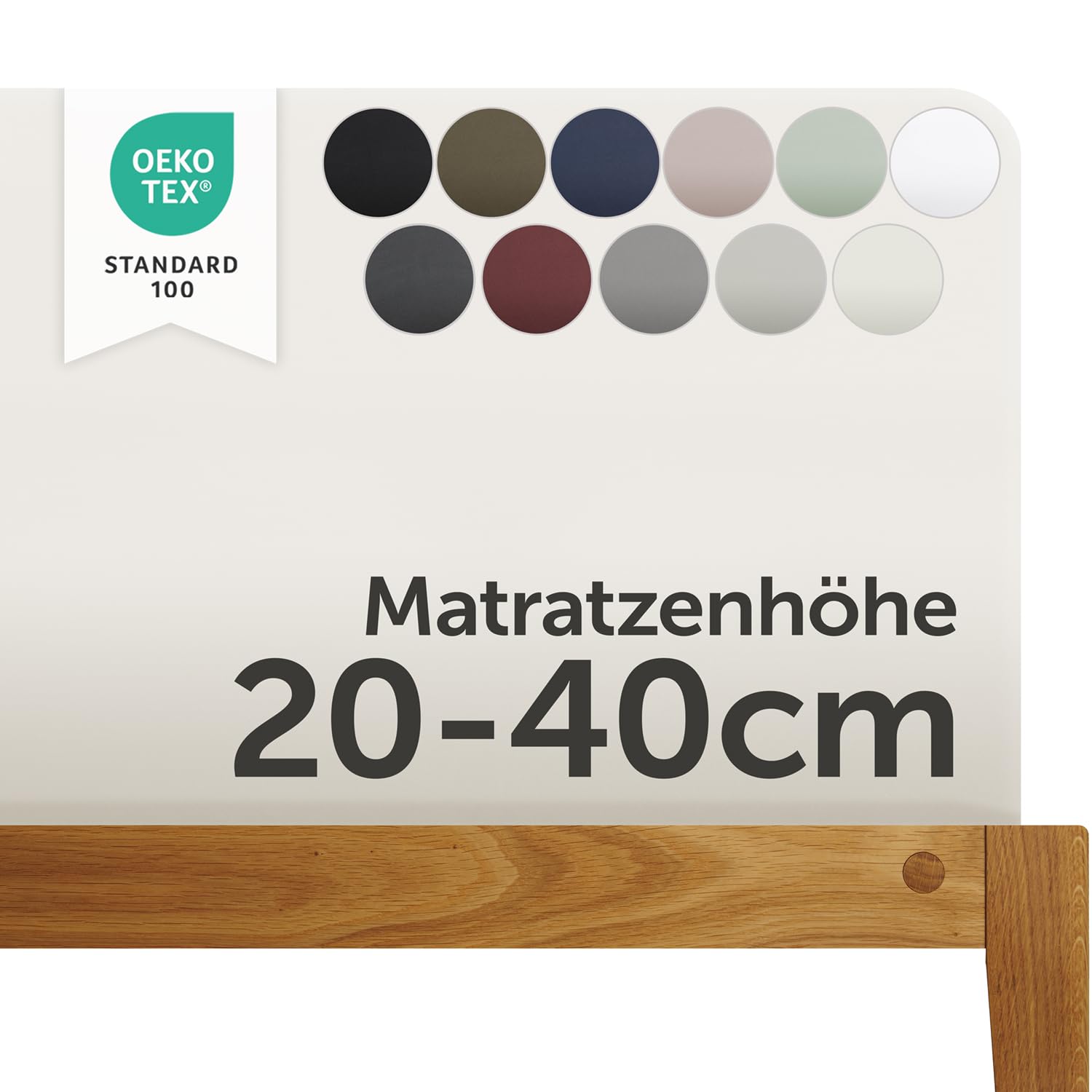 Blumtal® Luxus Spannbettlaken 180x200cm - 200x220cm für Boxspringbetten/Wasserbetten - Oeko-TEX zertifizierte Spannbettlaken 180x200 / 200x200 / 200x220 - Spannbetttuch 200x200 - Ivory Elfenbein