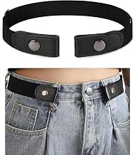 AMIRATE Buckle Free Elastic Belt for Women Jeans/Dresses, Ladies Belt for Jeans,Adjustable Belt for Women Jeans,Buckle-Free Invisible Elastic Waist Belt,No Buckle Belt