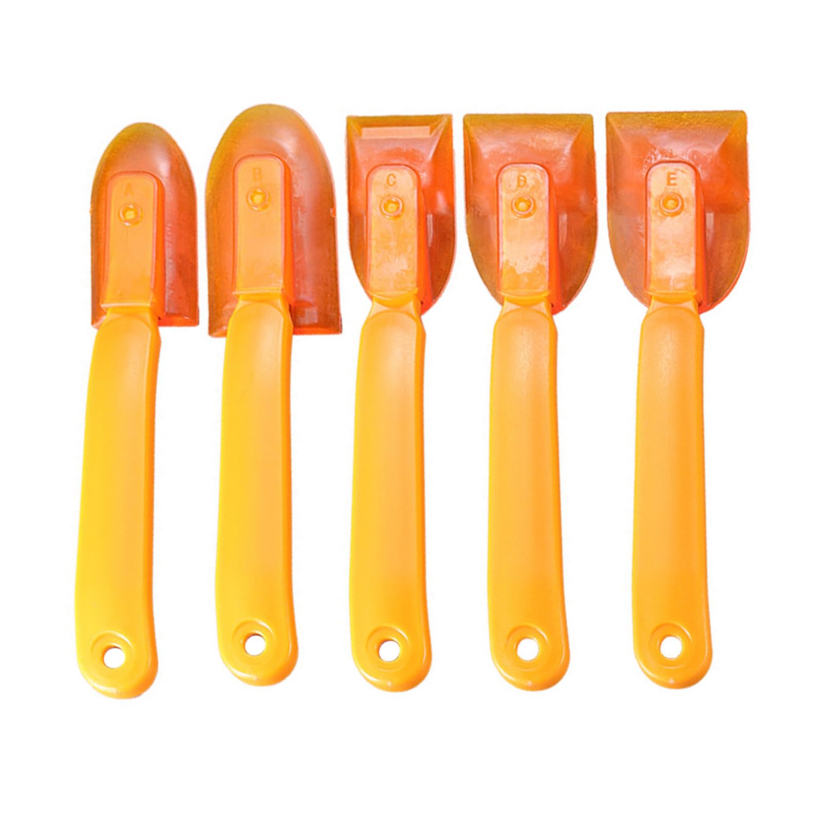 5Pcs ABS Rubber Squeegee Scrapers Soft Edges Comfortable Nonslip Handle Grout Cleaning Tool for Various Surfaces Grout Remove Tool for