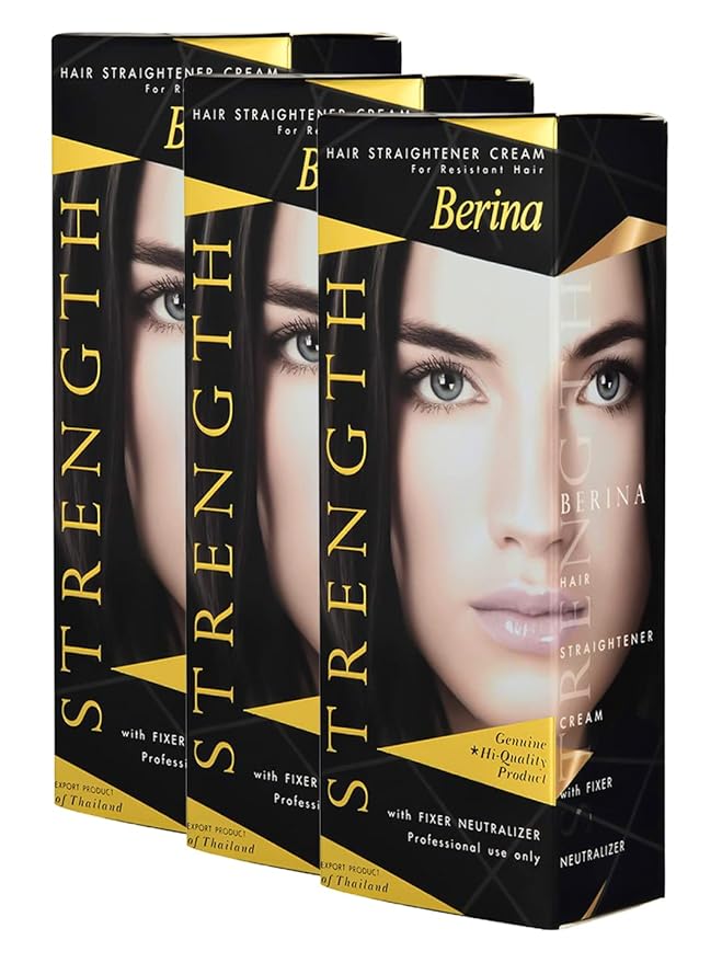 Buy Berina Hair Straightener Cream Protects from Hair Damage Straight
