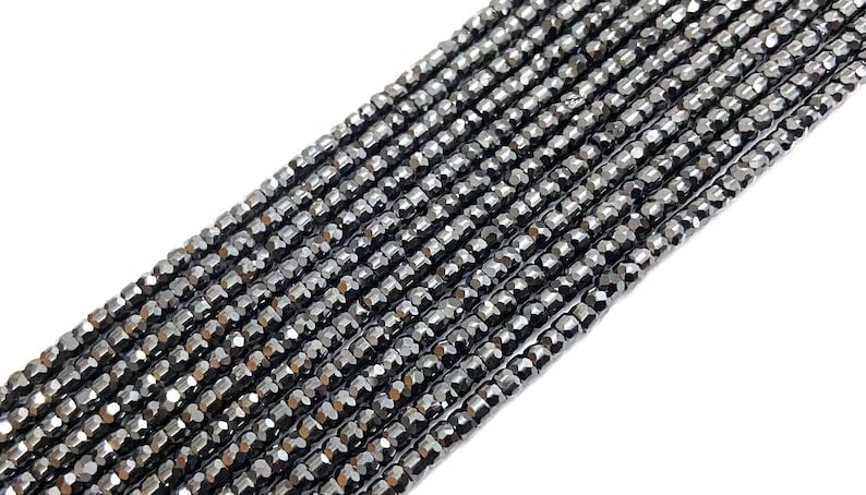 Perles en oxyde de zirconium naturel de 3 mm à facettes rondes pour la création de vos colliers