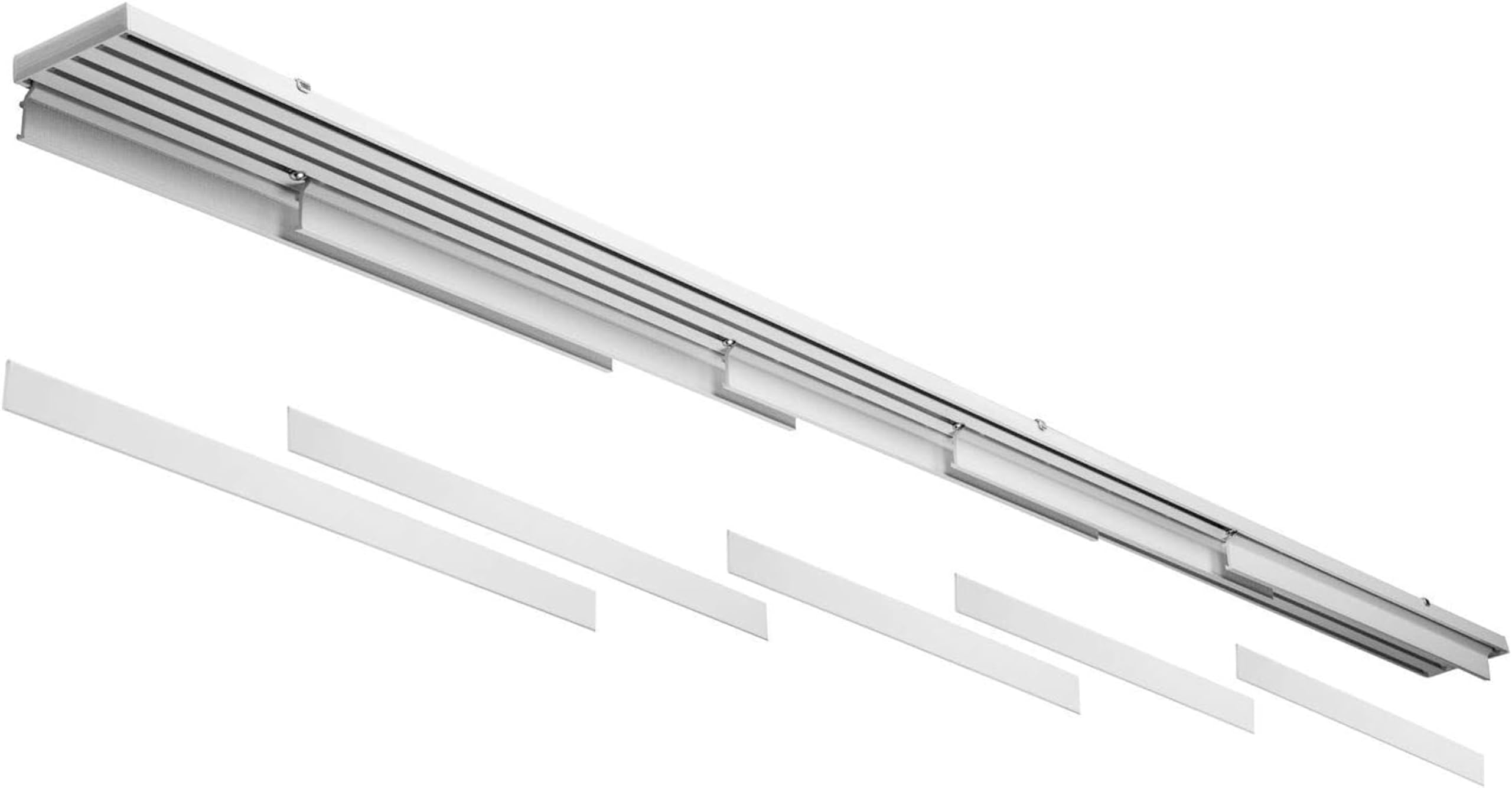 Bastone per Tenda a Pannello con Binario a 5 Vie, Personalizzabile Su Misura, a Corda o Manuale, Binario Tende a Pannello per Interni, Finestre, Porte o Separè, Attacco a Soffitto o Parete (330 CM)